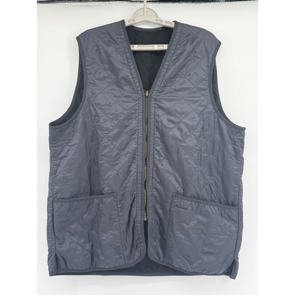 Barbour Other - Barbour Vest Men's Sz XL Navy Polarquilt Waistcoat Zip In Liner Quilted Gilet
